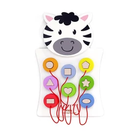 Falra szerelhető készségfejlesztő játék - zebra