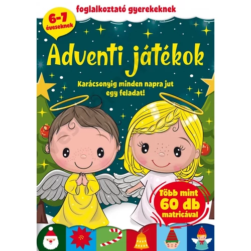 Adventi játékok - foglalkoztató gyerekeknek - matricás könyv